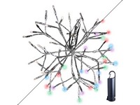 Celebrations LED Multi Cordless Shimmering Sphere 12 in. Hanging Decor
