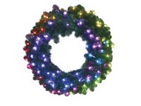 Celebrations 24 in. D LED Prelit RGBW Brilliant Wreath