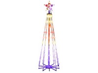 Celebrations Platinum Brilliant LED RGBW Straight Frame Tree 4 ft. Yard