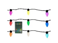 Celebrations Platinum LED C9 Warm White 50 ct String Smart-Enabled Christmas