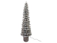 Celebrations 5 ft. Slim LED 100 ct Flocked Diamond Potted Color Changing