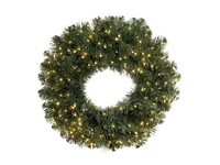 Celebrations 24 in. D LED Prelit Warm White Cascading Wreath