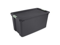 Sterilite 45 gal Gray Storage Tote w/Wheels 18.62 in. H X 36.12 in. W X 21