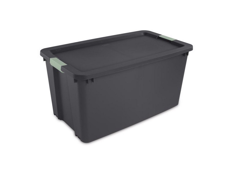 Sterilite 45 gal Gray Storage Tote w/Wheels 18.62 in. H X 36.12 in. W X 21