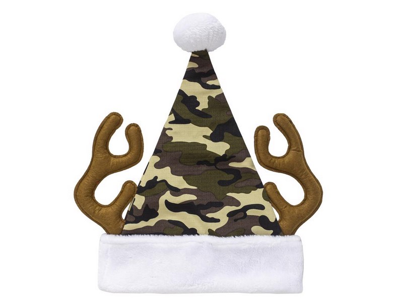 Dyno Multicolored Camo with Antlers Santa Indoor Christmas Decor 17 in.