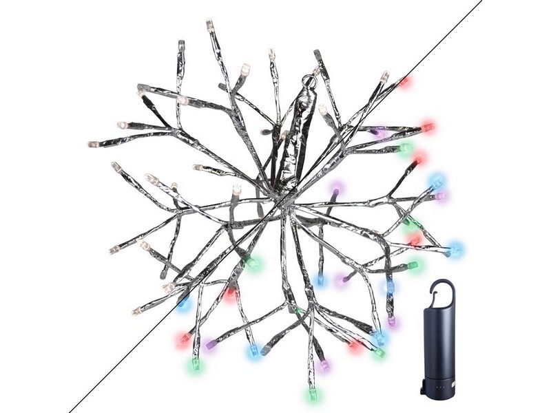 Celebrations LED Multi Cordless Shimmering Sphere 12 in. Hanging Decor