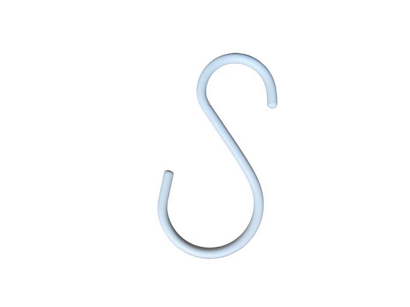 Living Accents White Steel 3.5 in. H S Extender Hook 2 pk