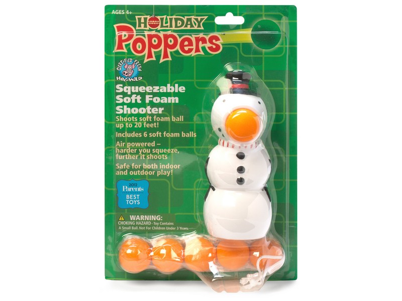 Hog Wild Snowman Popper Toy Foam Multicolored 7 pc