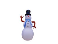 A Holiday Company LED Snow Man Blue Scarf 20 ft. Inflatable