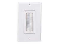 Monster Just Hook It Up White 1 gang Plastic Home Theater Brush Wall Plate 1 pk