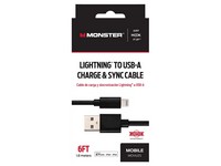 Monster Just Hook It Up Lightning to USB-A Charge and Sync Cable 6 ft.