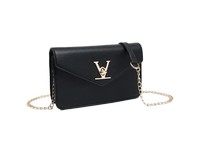 Small LV Chain Strap Purse Black