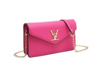 Small LV Chain Strap Purse Pink
