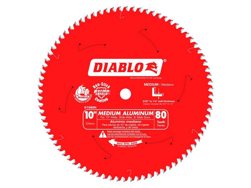 Diablo 10 in. D X 5/8 in. S Carbide Saw Blade 80 teeth 1 pk