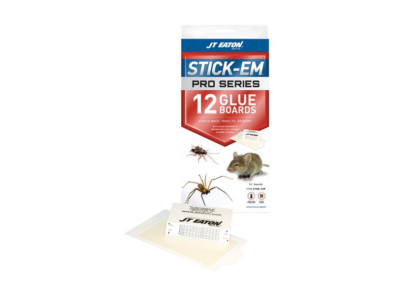 JT Eaton Stick-Em Pro Series Glue Board For Insects/Mice/Spiders 12 pk