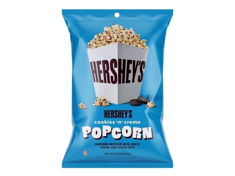 Hershey's Cookies N Creme Drizzled Popcorn 2.25 oz Bagged