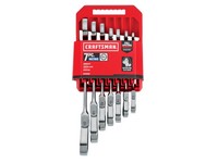 Craftsman Metric Reversible Ratcheting Flex Head Combination Wrench Set 7 pc