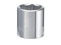Craftsman 17 mm S X 3/8 in. drive S 6 Point Shallow Socket 1 pc