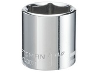 Craftsman 1 in. S X 3/8 in. drive S SAE 6 Point Shallow Shallow Socket 1 pc