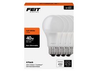 Feit Electric A19 E26 (Medium) LED Bulb Soft White 40 W 4 pk