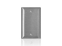 Leviton C-Series Satin Silver 1 gang Stainless Steel Blank Wall Plate 1 pk