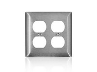 Leviton C-Series Satin Silver 2 gang Stainless Steel Duplex Wall Plate 1 pk
