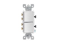 Leviton Decora 15 amps 3-Way Rocker Switch White 1 pk