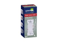 Leviton Decora Edge 15 amps 3-Way Rocker Switch White 1 pk