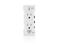 Leviton Decora Edge 15 amps 125 V White Tamper Resistant Outlet 5-15 R 1 pk