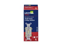 Leviton 20 amps 4-Way Toggle AC Quiet Switch Ivory 1 pk