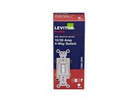 Leviton 20 amps 4-Way Toggle AC Quiet Switch White 1 pk
