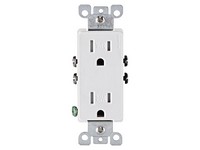 Leviton 15 amps 125 V Duplex White Weather Resistant Outlet 5-15 R 1 pk