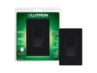 Lutron Diva Black 150 W Rocker Dimmer Switch 1 pk