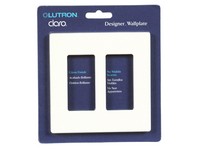Lutron Claro Light Almond 2 gang Plastic Decorator Wall Plate 1 pk