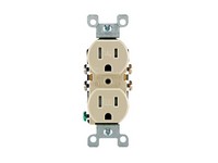 Leviton 15 amps 125 V Duplex Ivory Outlet 5-15R 10 pk