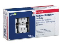 Leviton 15 amps 125 V Duplex White Outlet 5-15R 10 pk