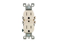 Leviton 15 amps 125 V Duplex Light Almond Outlet 5-15R 10 pk
