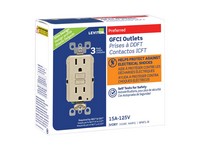 Leviton SmartlockPro 15 amps 125 V Duplex Ivory GFCI Outlet 5-15R 3 pk