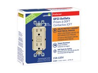Leviton SmartlockPro 15 amps 125 V Duplex Ivory GFCI Outlet 5-15R 3 pk