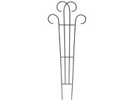 Living Accents 48 in. H Black Steel Scrollwork Trellis