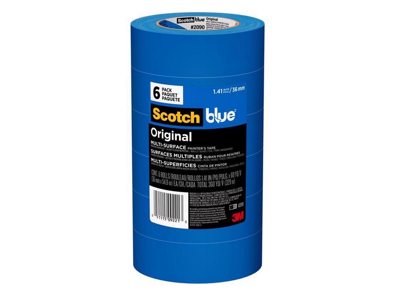 ScotchBlue 1.41 in. W X 60 yd L Blue Medium Strength Original Painter's Tape 6 pk