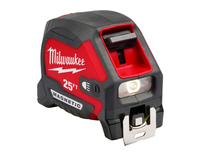 Milwaukee 25 ft. L X 1-1/16 in. W Compact Wide Blade with LED Light Magnetic