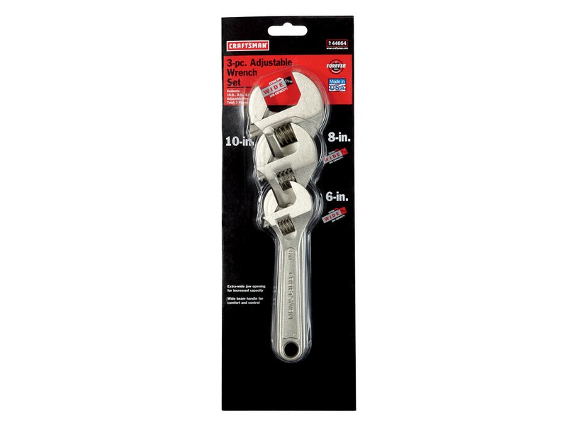 Craftsman Metric and SAE Adjustable Wrench Set 3 pc