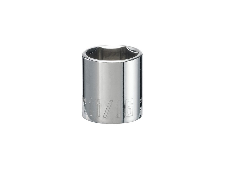 Craftsman 11/16 in. X 3/8 in. drive SAE 6 Point Standard Shallow Socket 1