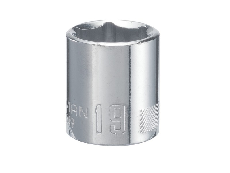 Craftsman 19 mm S X 3/8 in. drive S Metric and SAE 6 Point Standard Shallow Socket 1 pc