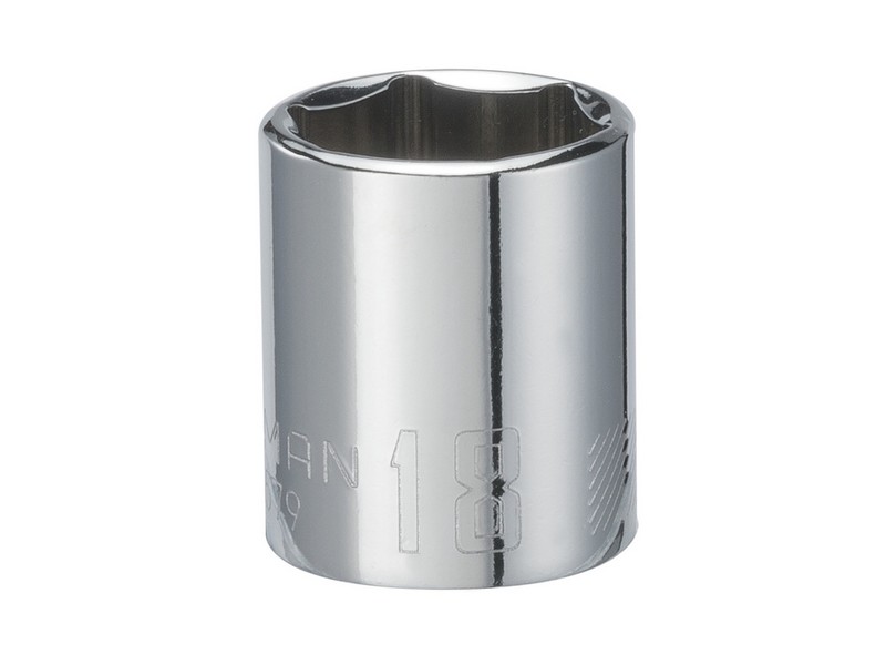 Craftsman 18 mm S X 3/8 in. drive S 6 Point Shallow Socket 1 pc