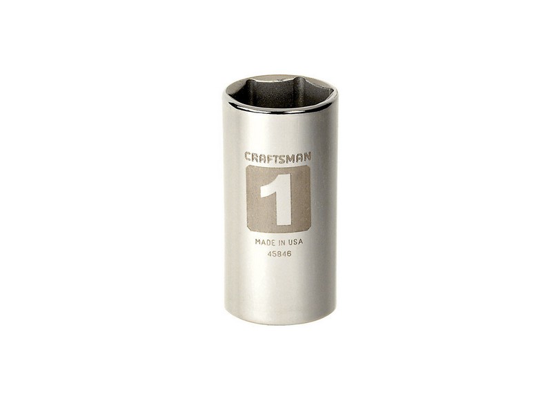 Craftsman 1 in. S X 3/8 in. drive S SAE 6 Point Deep Socket 1 pc