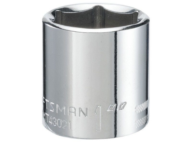 Craftsman 1 in. S X 3/8 in. drive S SAE 6 Point Shallow Shallow Socket 1 pc