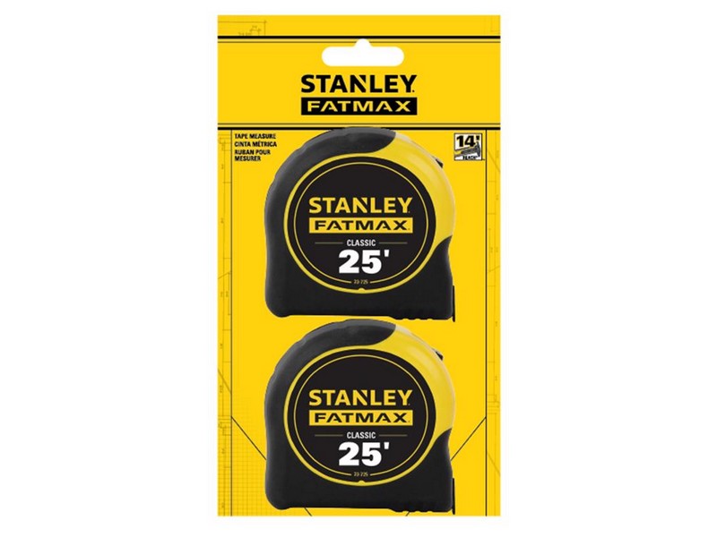 STANLEY FatMax 25 ft. L X 1-1/4 in. W Compact Wide Blade Tape Measure Set 2