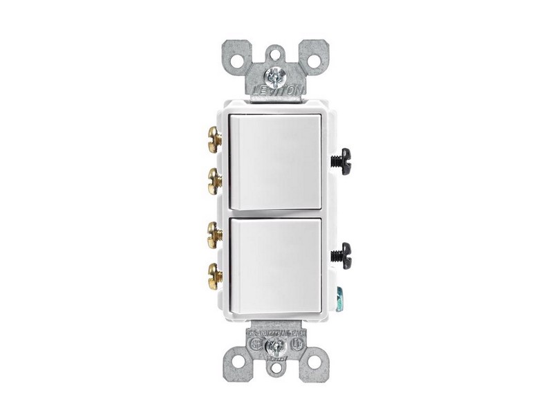 Leviton Decora 15 amps 3-Way Rocker Switch White 1 pk